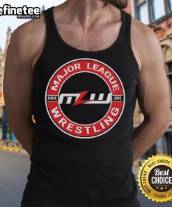 Official Major League Wrestling Since 2002 tank top in black, showcasing a bold logo for wrestling fans and enthusiasts.