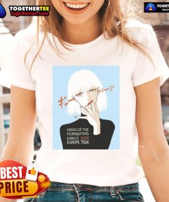 Official Mass of the Fermenting Dregs 2025 Europe Tour ladies tee featuring unique design and vibrant colors.