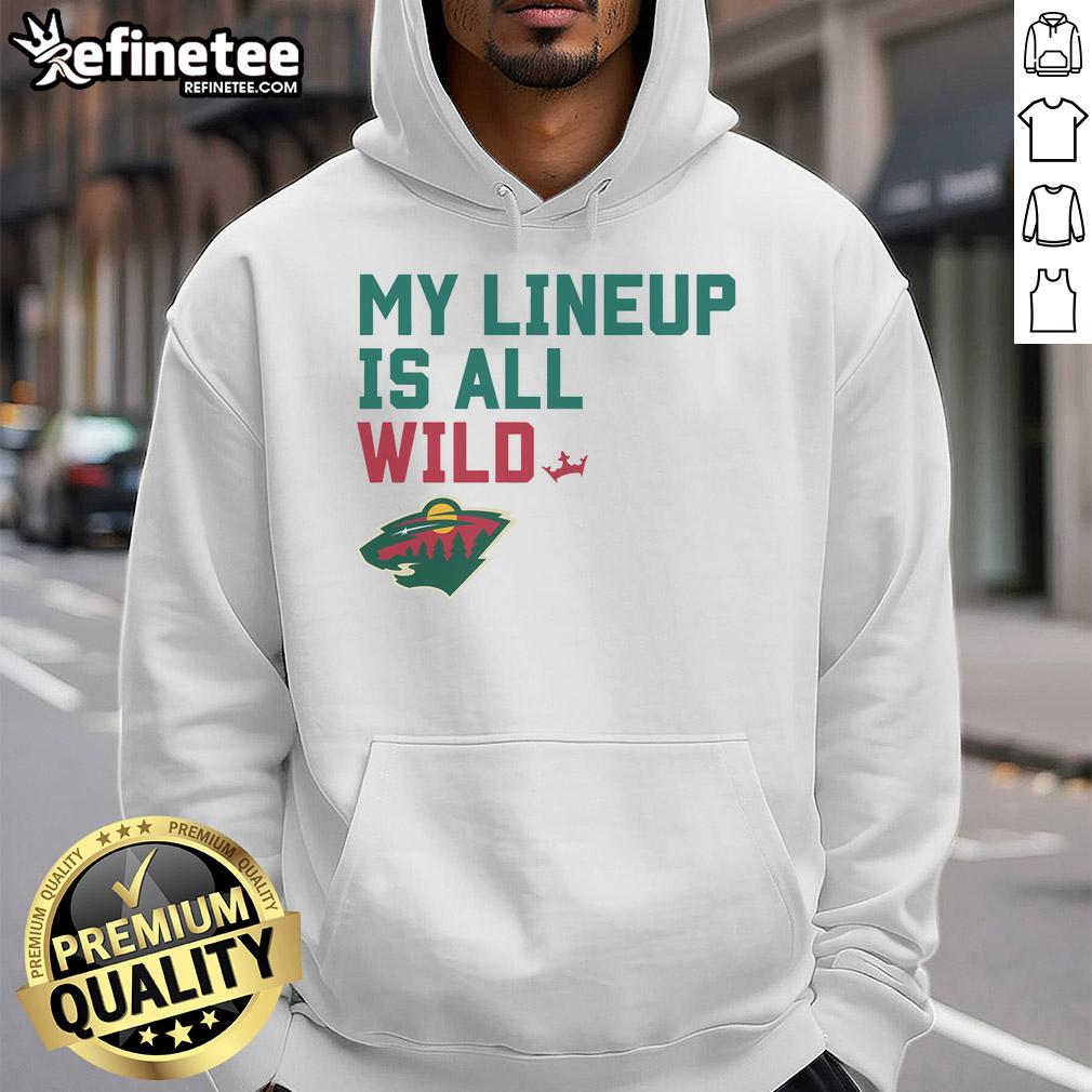 Official Minnesota Wild My Lineup Hoodie Alt Text: Official Minnesota Wild My Lineup Hoodie featuring team colors and logo, perfect for fans and casual wear.