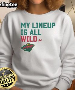Official Minnesota Wild My Lineup Sweatshirt featuring team logo and vibrant colors, perfect for fans and cozy wear.