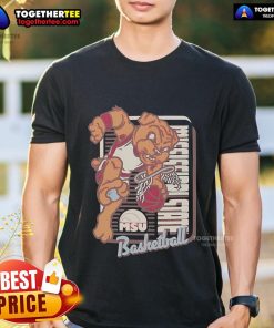 Alt Text: Official Mississippi State Bulldogs Basketball Mascot Dunk T-Shirt featuring the team logo and vibrant graphics.