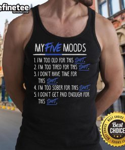 Alt Text: Official My Five Moods Tank Top featuring vibrant colors and unique graphic design for casual wear.