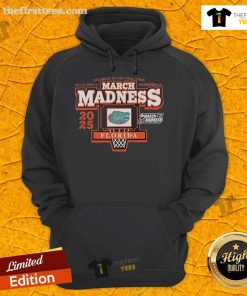 Florida Gators hoodie featuring Official NCAA 2025 Men's March Madness logo, perfect for fans on the Road to the Final Four.