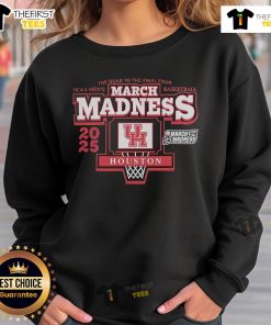 Alt Text: Official NCAA 2025 Men's March Madness sweatshirt featuring Houston Cougars design for basketball fans.