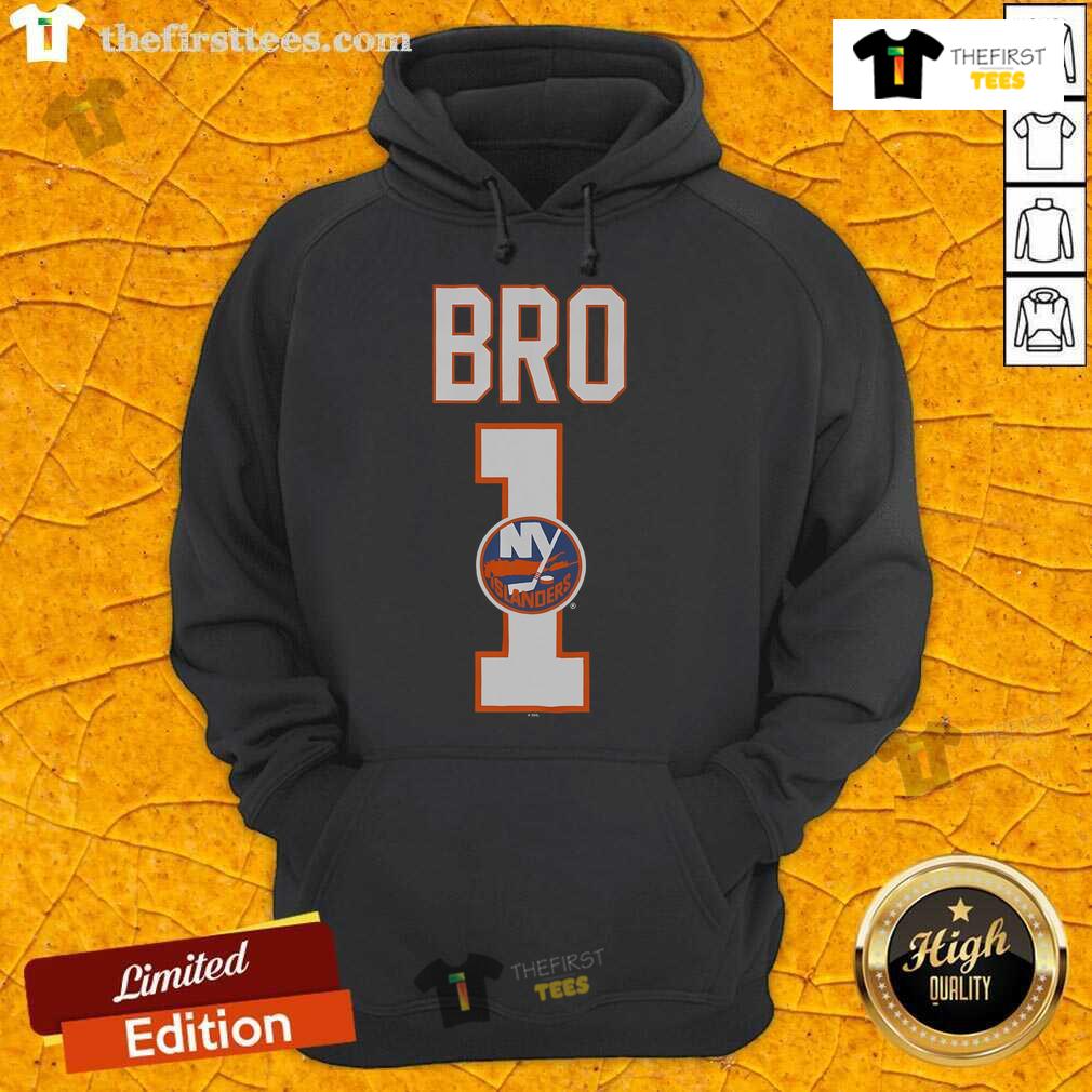 Official New York Islanders Number 1 Bro Hoodie Alt Text: Official New York Islanders Number 1 Bro Hoodie featuring team colors and logo, perfect for fans and casual wear.