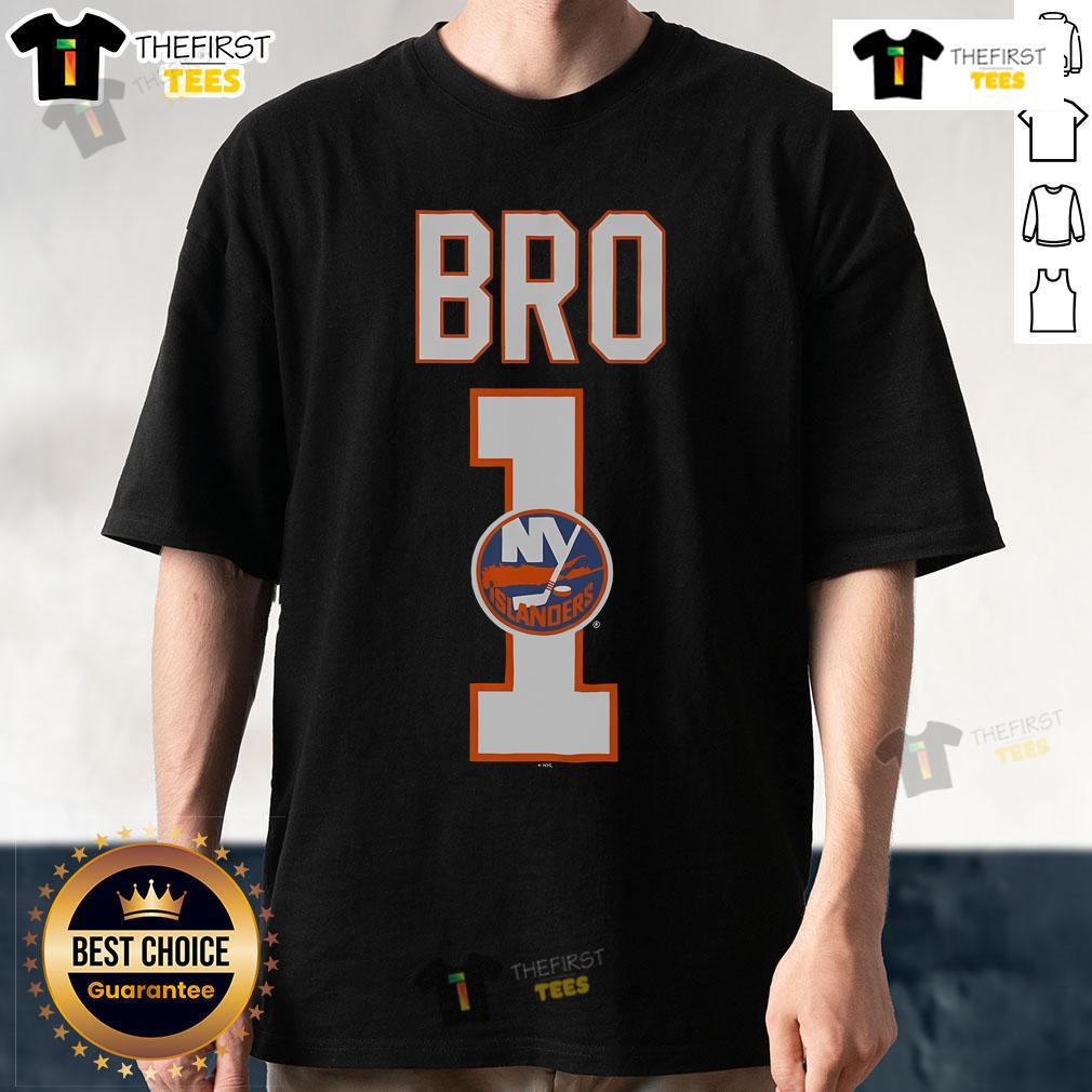 Official New York Islanders Number 1 Bro T Shirt Official New York Islanders Number 1 Bro T-Shirt featuring team colors and logo, perfect for fans and supporters.