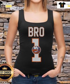 Official New York Islanders Number 1 Bro Tank Top featuring team colors and logo, perfect for fans and summer wear.