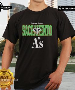 Official Oakland Athletics Forever Sacramento T-Shirt featuring team colors and logo, perfect for A's fans.