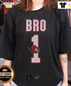 Official Ottawa Senators Number 1 Bro Ladies Tee showcasing team pride in stylish design for female fans.