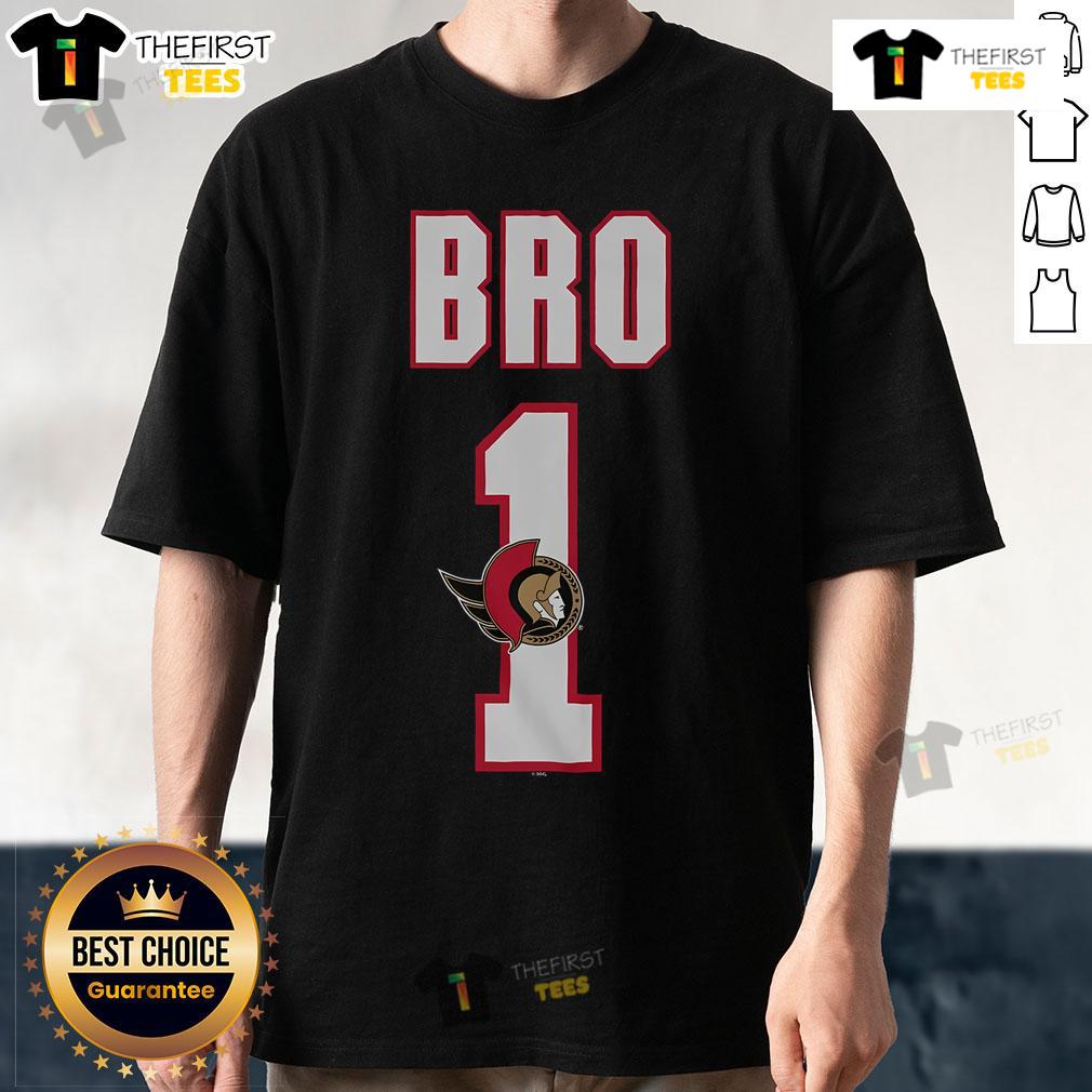 Official Ottawa Senators Number 1 Bro T Shirt Official Ottawa Senators Number 1 Bro T-Shirt featuring team colors and logo, perfect for fans and game day attire.