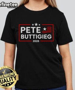 Official Pete Buttigieg 2028 Ladies Tee featuring a stylish design, perfect for supporters of the 2028 presidential campaign.