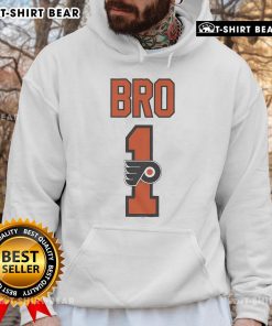 Official Philadelphia Flyers Number 1 Bro Hoodie showcasing vibrant team colors and logo, perfect for fans.
