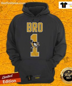 Official Pittsburgh Penguins Number 1 Bro Hoodie in black with team logo, perfect for fans and game day wear.