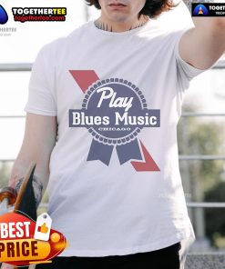 Official Play Blues Music Chicago T-Shirt featuring vibrant graphics and a stylish design for music lovers.