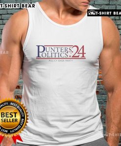 Official Punters Politics for 24 Policy Over Party Tank Top featuring bold graphics and a stylish design for political enthusiasts.