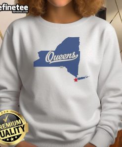 Official Queens New York NY Map Sweatshirt featuring a stylish map design, perfect for locals and visitors alike.