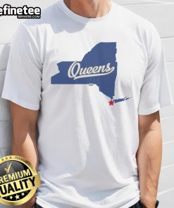 Alt Text: Official Queens New York NY Map T-Shirt featuring a detailed graphic of Queens, perfect for NYC enthusiasts and tourists.