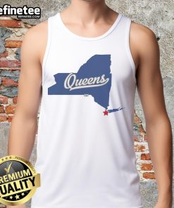 Official Queens New York NY Map Tank Top featuring a stylish design and vibrant colors for city enthusiasts.