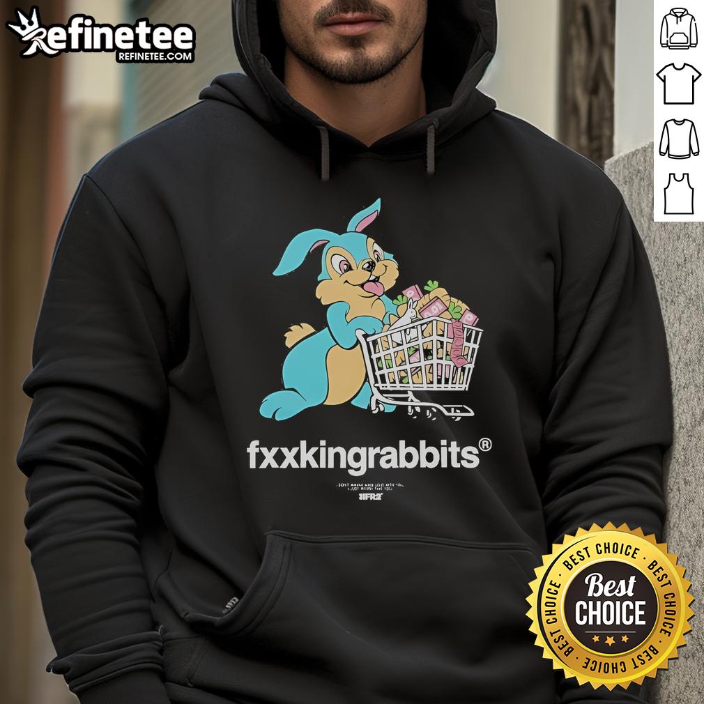 Official Rabbit With Shopping Cart Hoodie Official Rabbit with Shopping Cart Hoodie featuring a cute rabbit design, perfect for casual wear and animal lovers.