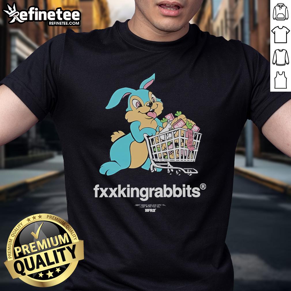 Official Rabbit With Shopping Cart T Shirt