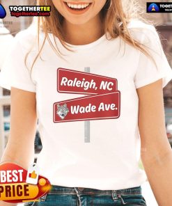 Official Raleigh NC Wade Ave Ladies Tee featuring a stylish design perfect for casual wear in North Carolina.