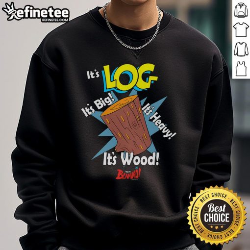 Official Ren and Stimpy It's Log from Blammo sweatshirt featuring colorful cartoon graphics and a cozy design.