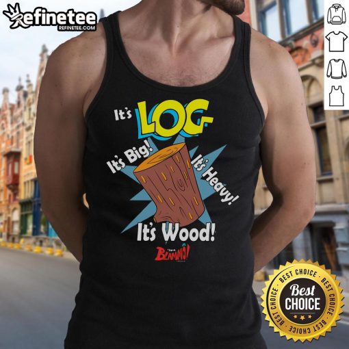 Official Ren and Stimpy It's Log from Blammo tank top featuring vibrant graphics and retro cartoon design.