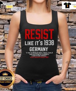 Official Resist Like It's 1938 Germany Reject Fascism Project 2025 tank top showcasing bold anti-fascism message.