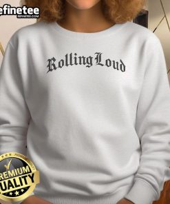 Official Rolling Loud Worldwide 2025 sweatshirt featuring vibrant graphics and a stylish design for festival fans.