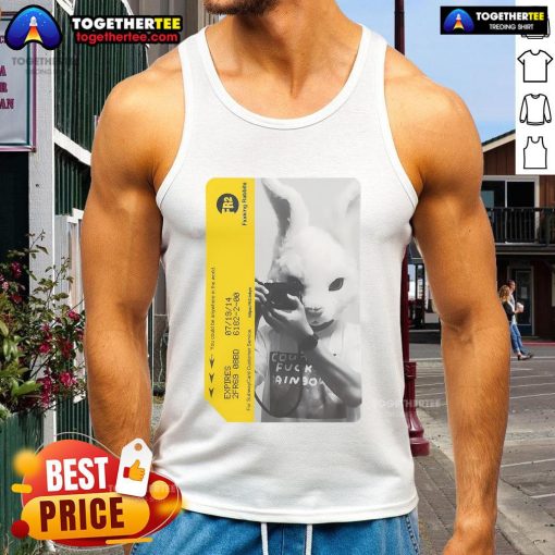 Official RTA Subway Card tank top featuring 'Fxxking Rabbits' design, perfect for travel enthusiasts worldwide.