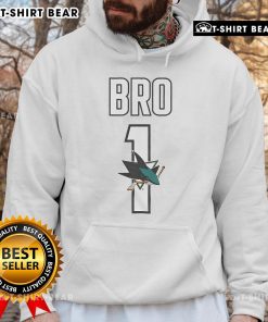Official San Jose Sharks Number 1 Bro Hoodie featuring team colors and logo, perfect for fans and casual wear.