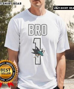 San Jose Sharks Number 1 Bro T-Shirt featuring bold graphics and team colors, perfect for loyal fans and game days.
