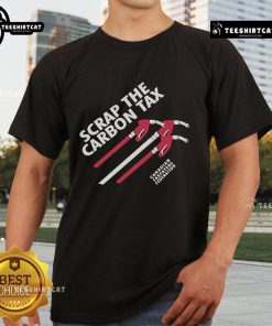 Official Scrap The Carbon Tax T-Shirt by Canadian Taxpayers Federation, promoting awareness against carbon tax policies.