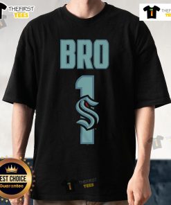 Official Seattle Kraken Number 1 Bro T-Shirt featuring bold team graphics and a comfortable fit for fans.