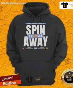 Official Shadow Jumpers Spin Away The Sun fundraising hoodie featuring a vibrant design and cozy fit for supporters.