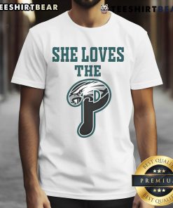 Official She Loves The Philadelphia Eagles Ladies Boyfriend T-Shirt in vibrant green, perfect for female Eagles fans.