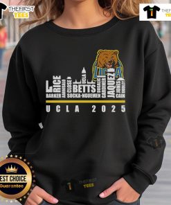 Official Skyline City UCLA 2025 Sweatshirt in navy blue, featuring the UCLA logo and vibrant skyline design.