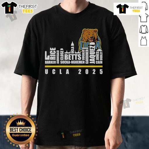 Official Skyline City UCLA 2025 T-Shirt featuring vibrant graphics and the iconic UCLA logo for fans and students.