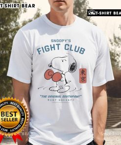 Official Snoopy's Fight Club T-Shirt featuring Southpaw Riot Society design by Peanuts Worldwide LLC, 2025 edition.