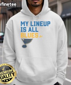 Alt Text: Official St. Louis Blues My Lineup Hoodie featuring team colors and logo, perfect for fans and game day attire.