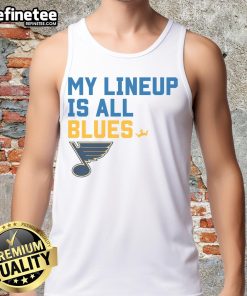 Official St. Louis Blues My Lineup Tank Top featuring team colors and logo, perfect for fans and summer wear.