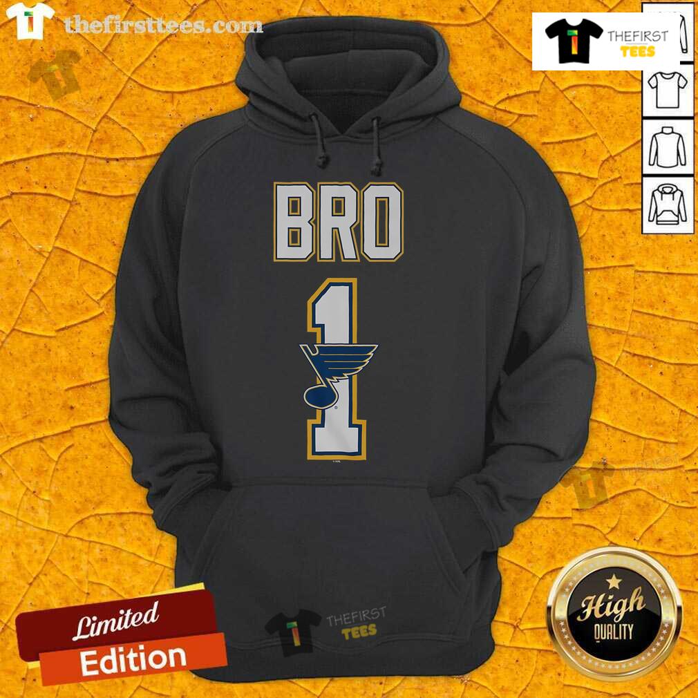 Official St Louis Blues Number 1 Bro Hoodie Alt Text: Official St. Louis Blues Number 1 Bro Hoodie in navy blue, showcasing team logo and stylish design for fans.