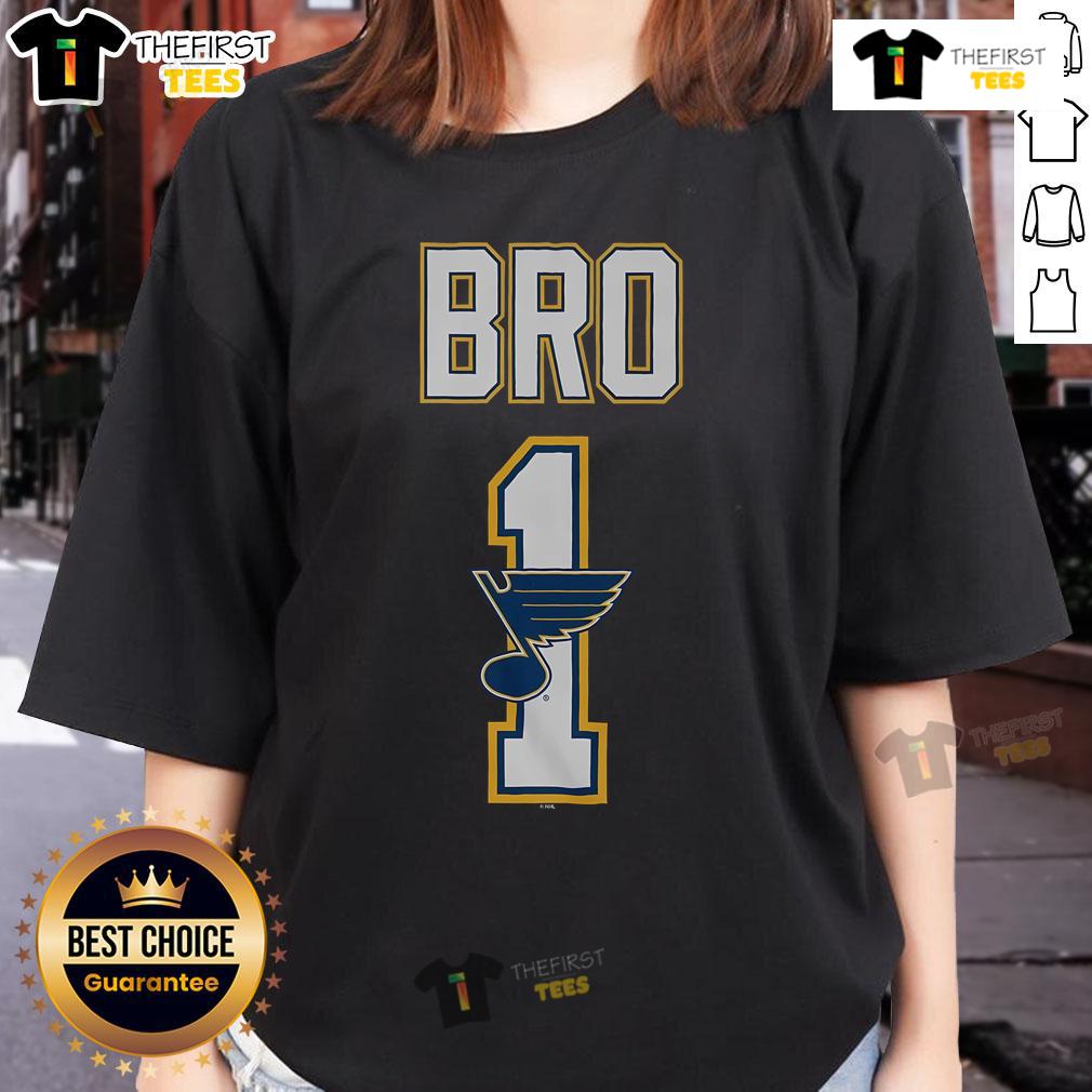 Official St Louis Blues Number 1 Bro Ladies Tee Official St. Louis Blues Number 1 Bro Ladies Tee featuring stylish design for passionate hockey fans.