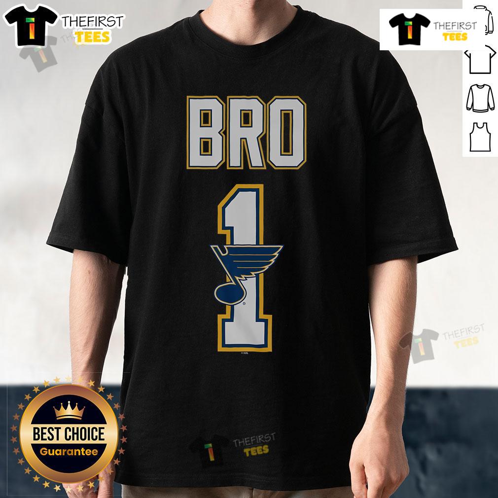 Official St Louis Blues Number 1 Bro T Shirt Official St Louis Blues Number 1 Bro T-Shirt featuring team colors and logo, perfect for any Blues fan.