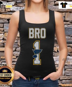Alt Text: Official St. Louis Blues Number 1 Bro Tank Top featuring vibrant team colors and logo, perfect for fans.