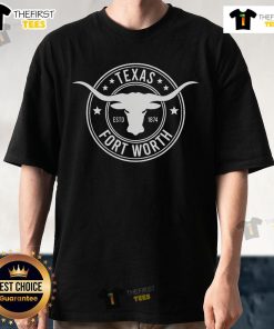 Alt Text: Official Texas Fort Worth Estd 1874 T-Shirt featuring a vintage design and bold lettering for Texas pride.