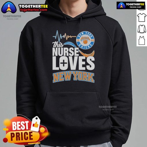Alt Text: Official This Nurse Loves New York Knicks 1946 Hoodie featuring a stylish design for dedicated Knicks fans.