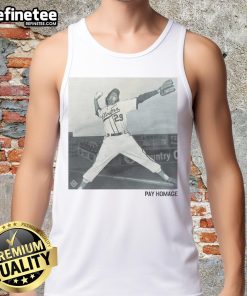 Official Toni Stone Pay Homage Tank Top featuring a stylish design honoring the legendary baseball player Toni Stone.