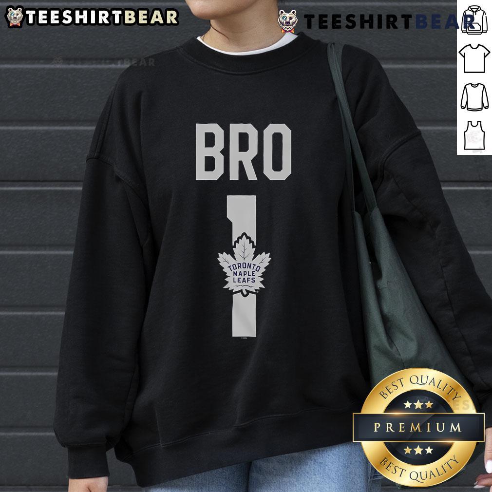 Official Toronto Maple Leafs Number 1 Bro Sweatshirt Alt Text: Official Toronto Maple Leafs Number 1 Bro Sweatshirt featuring team colors and logo, perfect for fans.