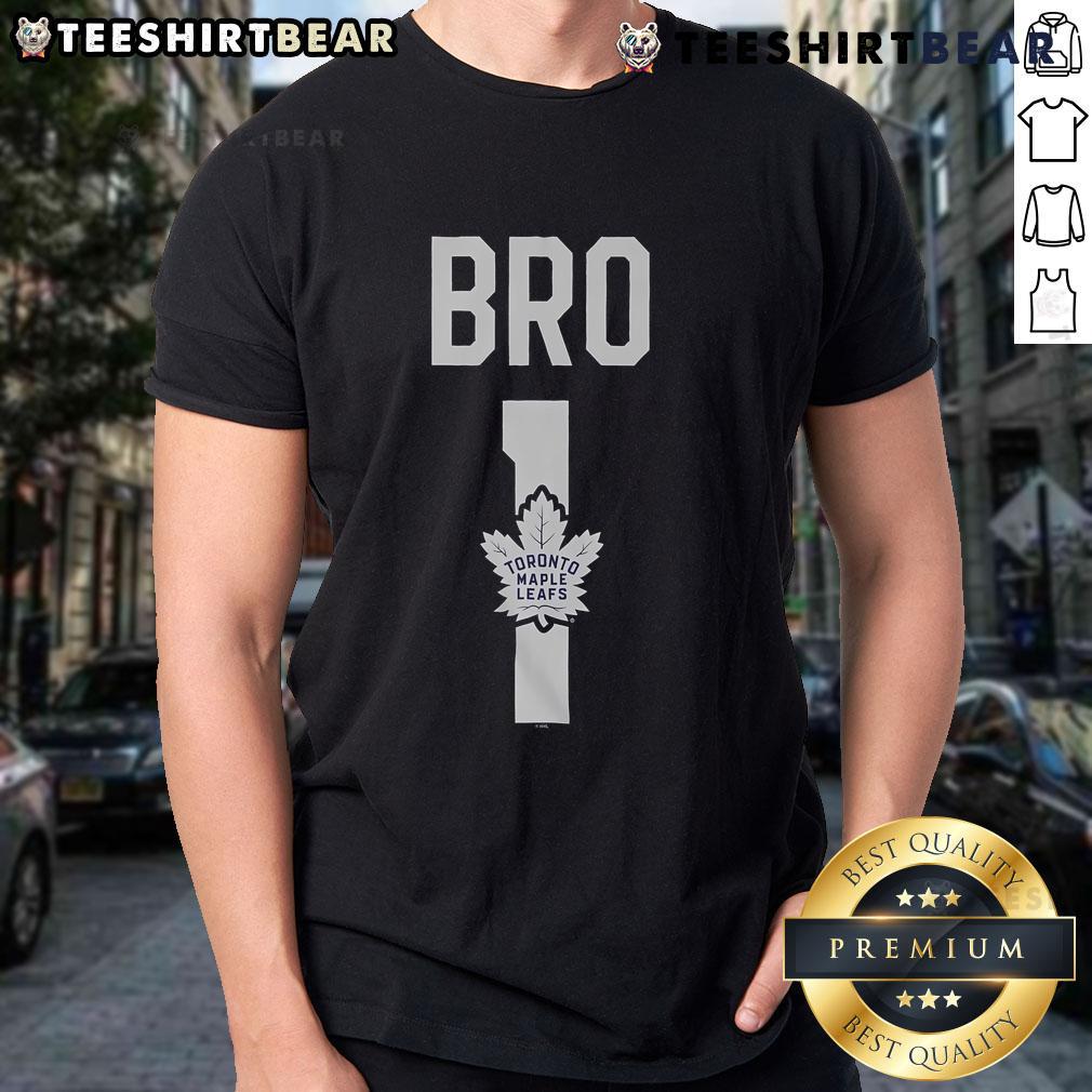 Official Toronto Maple Leafs Number 1 Bro T Shirt Official Toronto Maple Leafs Number 1 Bro T-Shirt showcasing team colors and logo, perfect for hockey fans.